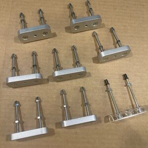 Floating wall mounts for skateboard decks (8) total